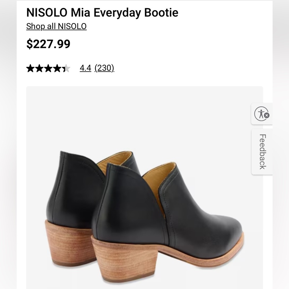 NIB! Nisolo Mia Black Everyday Bootie